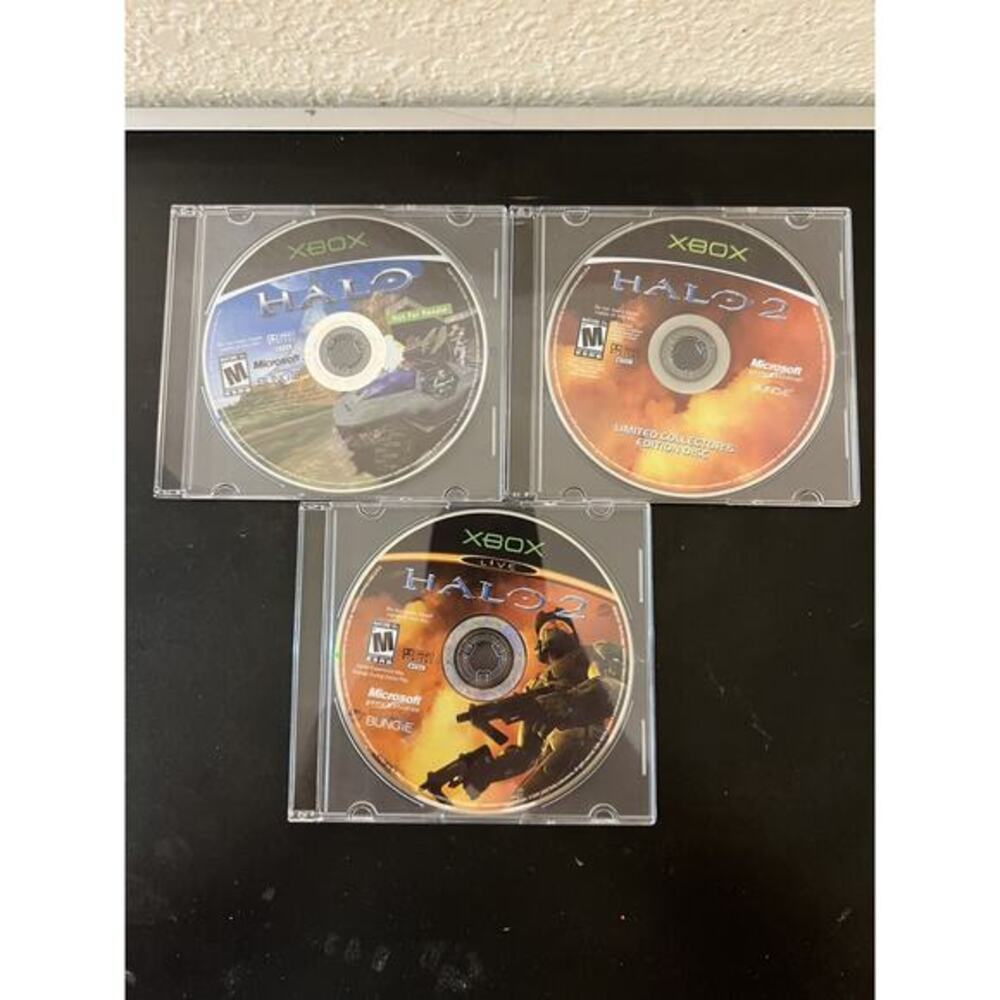 Halo 1 & 2 Original Og Xbox Microsoft Combat Evolved With Collector Edition Disc